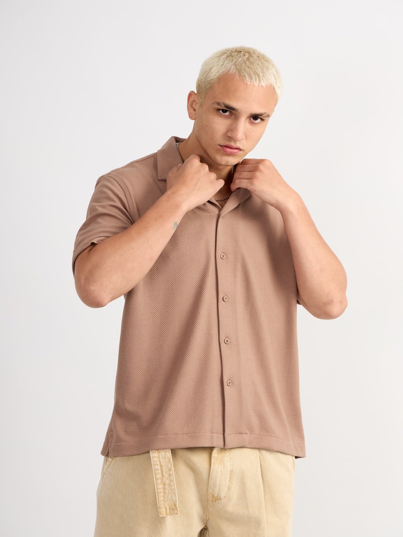 CAMISA HARVEY MARRÓN