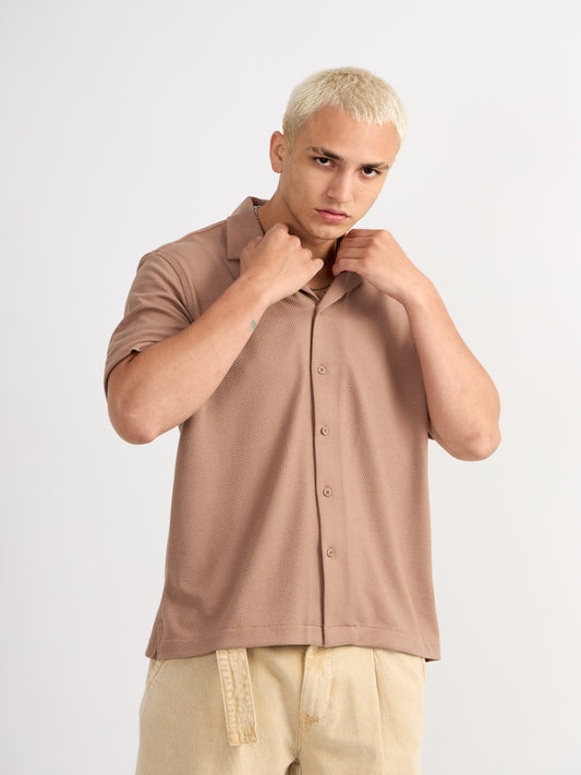 CAMISA HARVEY MARRÓN